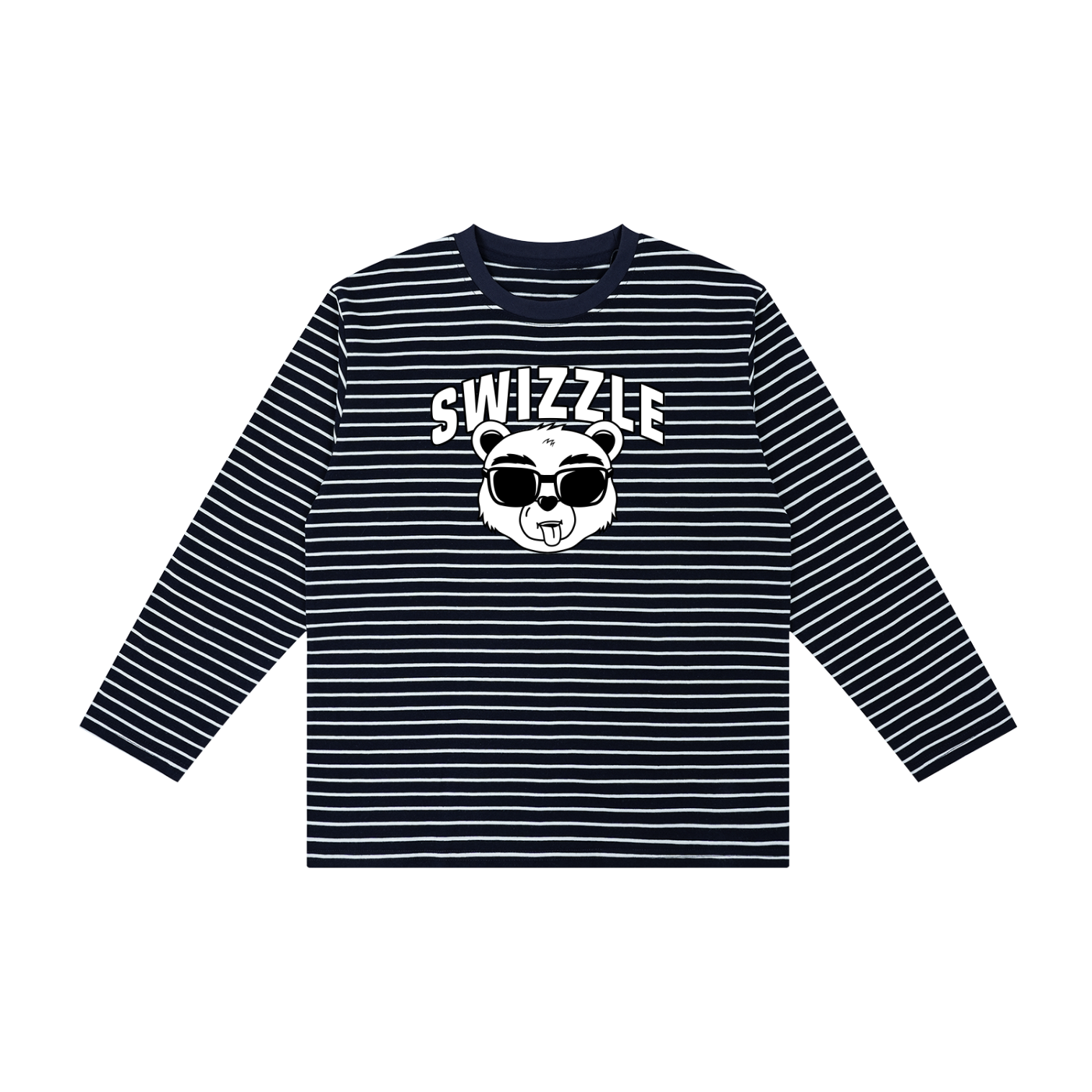 "SWIZZLE BEAR" Kid's Striped Long Sleeve T-Shirt