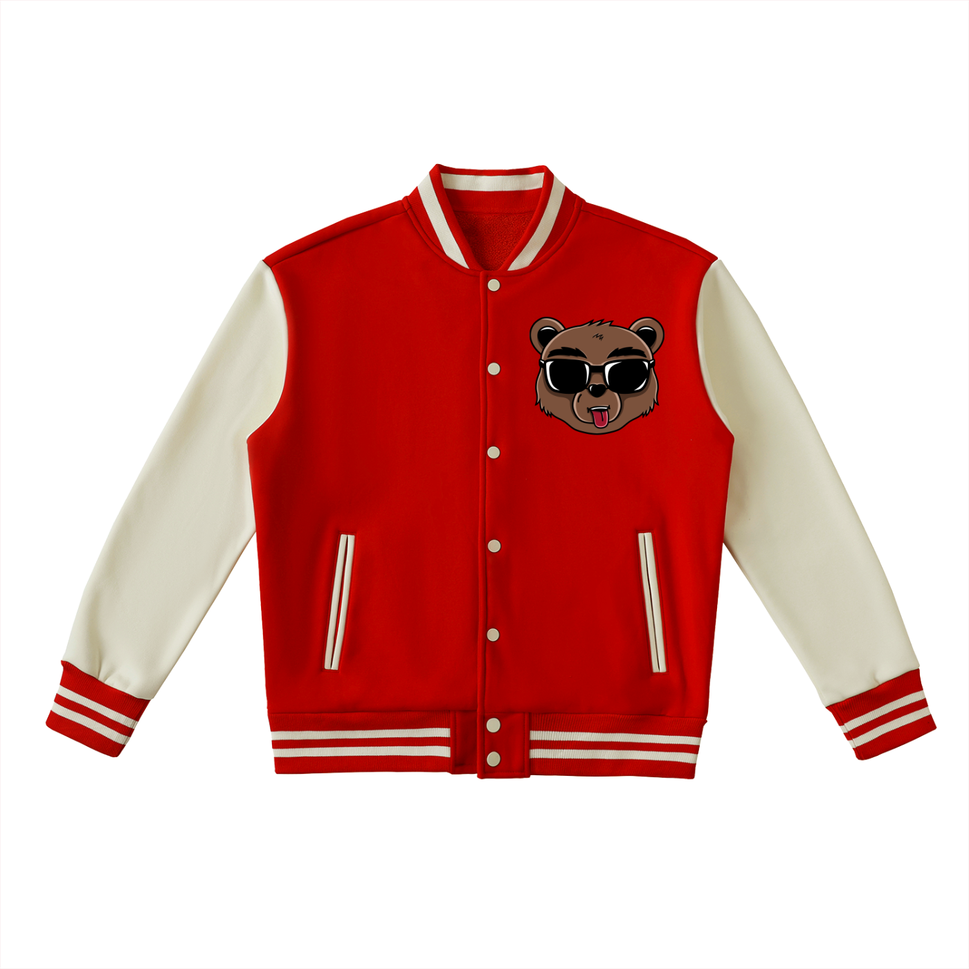 SWIZZLE Two-Tone Fleeced Varsity Jacket