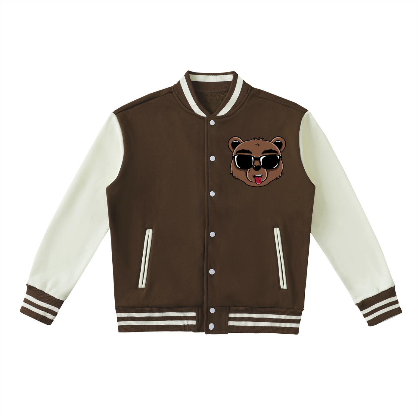 SWIZZLE Two-Tone Fleeced Varsity Jacket
