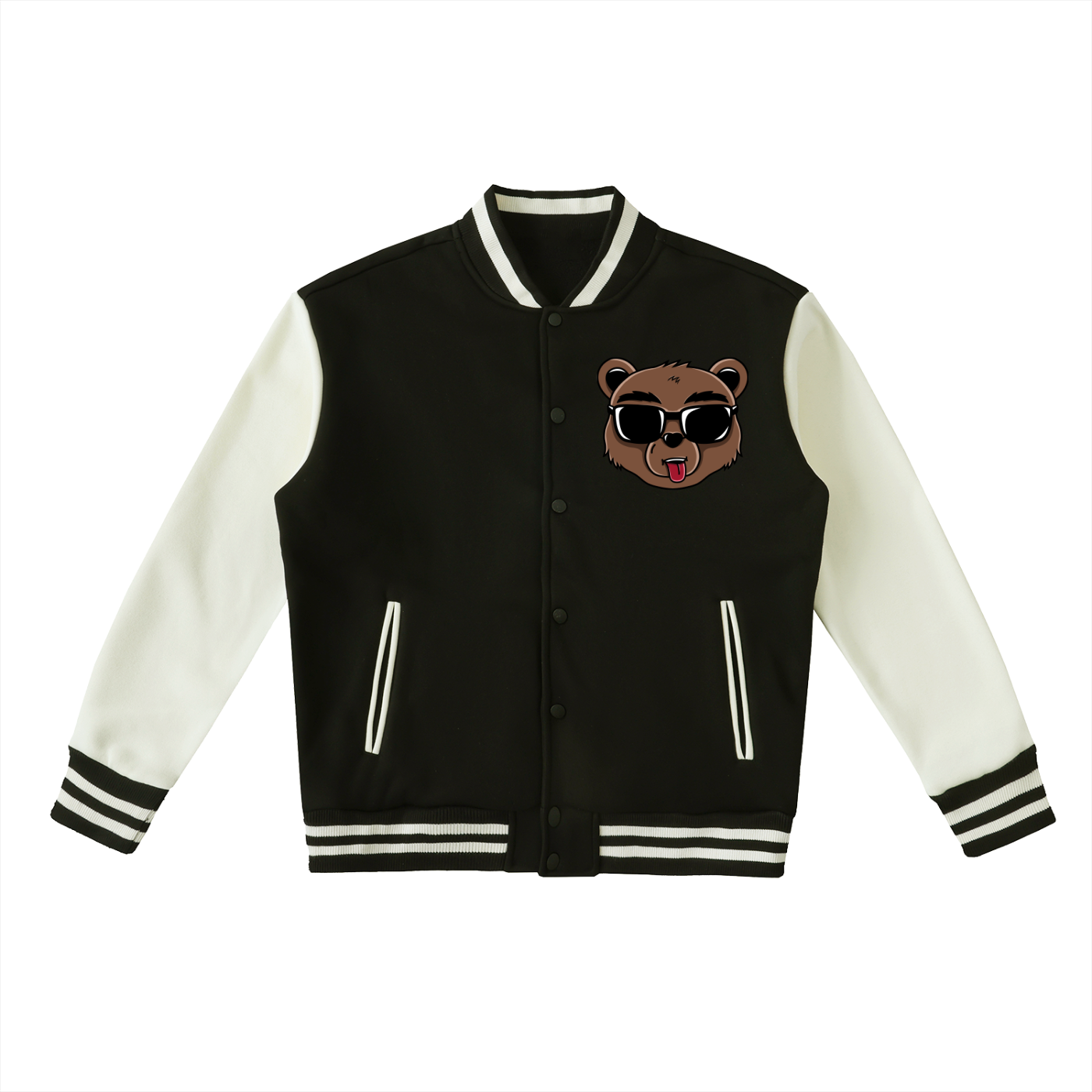 SWIZZLE Two-Tone Fleeced Varsity Jacket